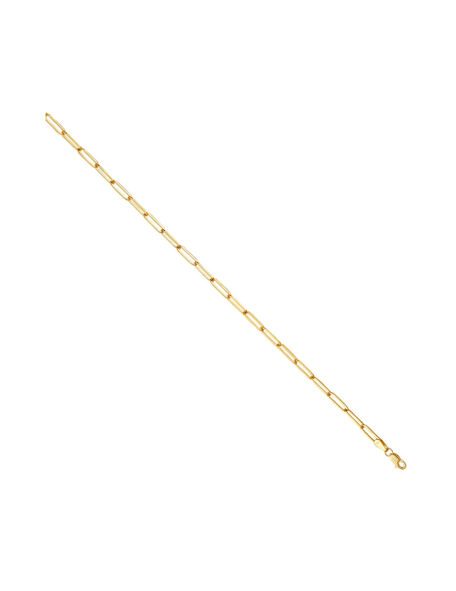 14KY SOLID SQUARE PAPERCLIP CHAIN - 3