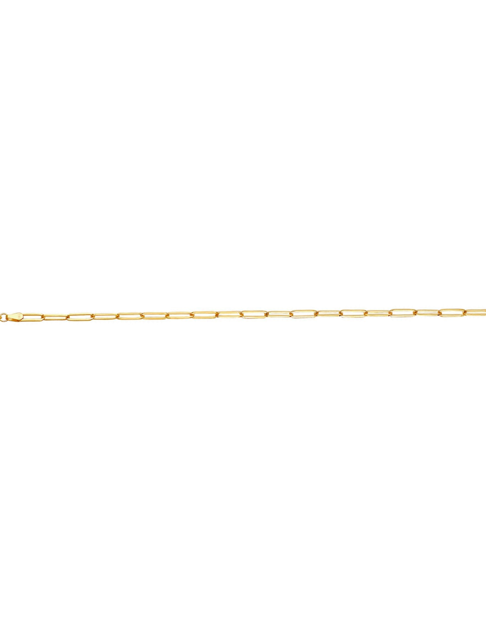 14KY SOLID SQUARE PAPERCLIP CHAIN - 4