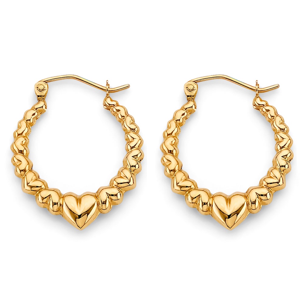 14KY HOLLOW HOOP EARRINGS: 14KY Hollow Hoop Earrings Material Type : 14k Gold Material Color : Yellow Avg. Weight: Avg. Weight: 1.46 Gr. Size: Height : 23 mm, Width : 20 mm Accessories: None Notice: When purchasing pre-owned