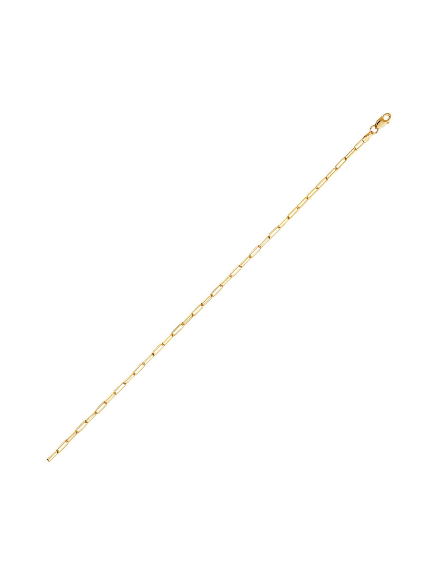 14KY SOLID SQUARE PAPERCLIP CHAIN - 2