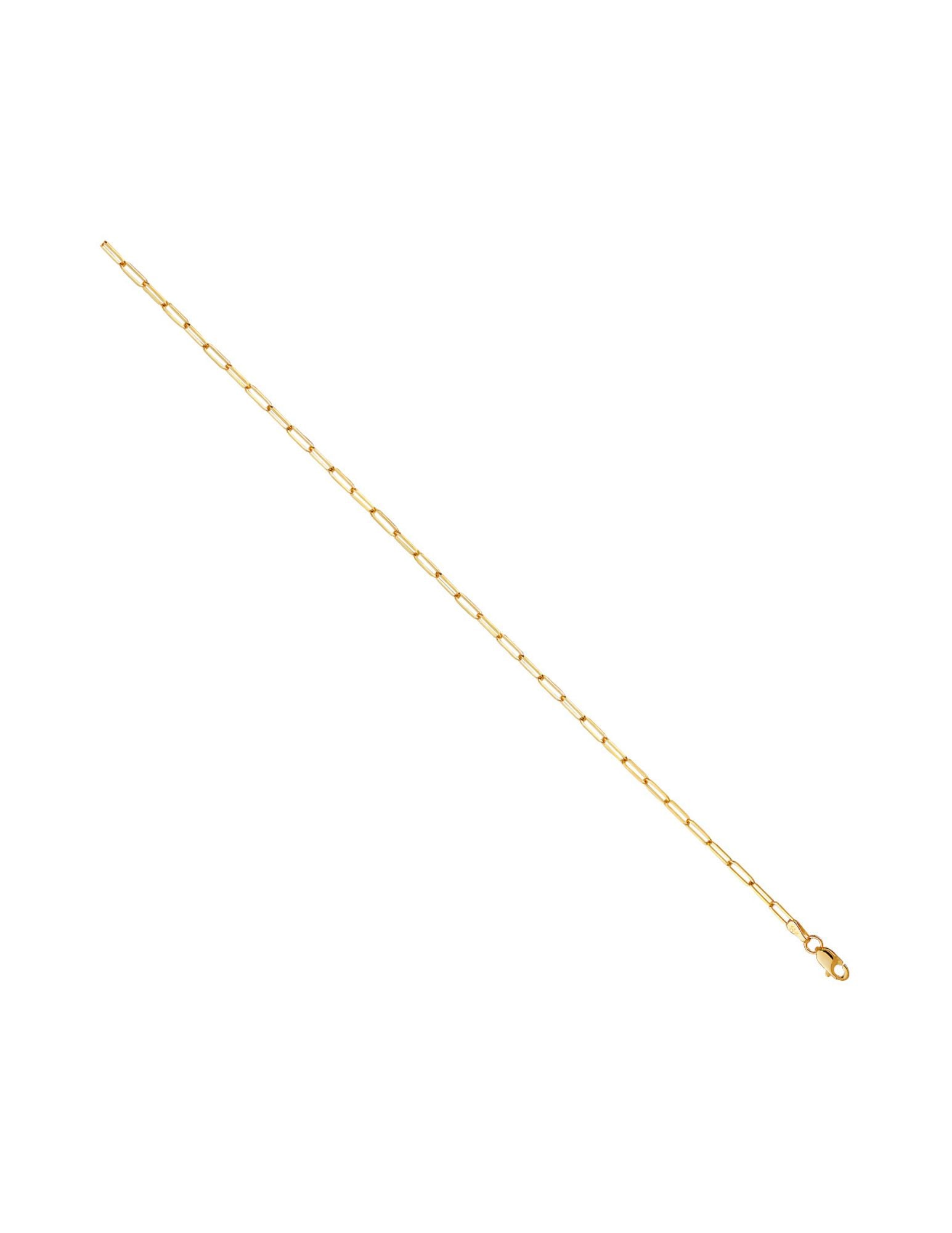 14KY SOLID SQUARE PAPERCLIP CHAIN - 3