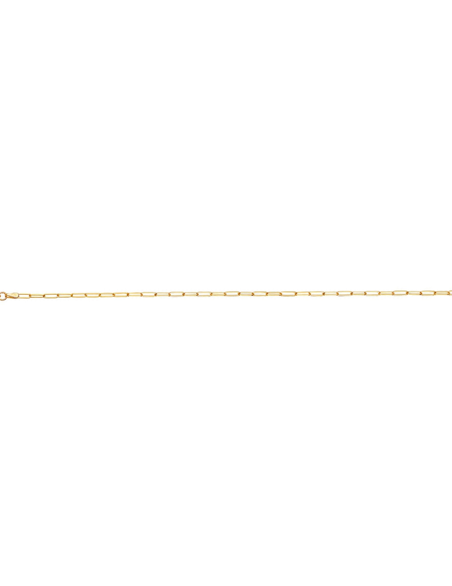 14KY SOLID SQUARE PAPERCLIP CHAIN - 4