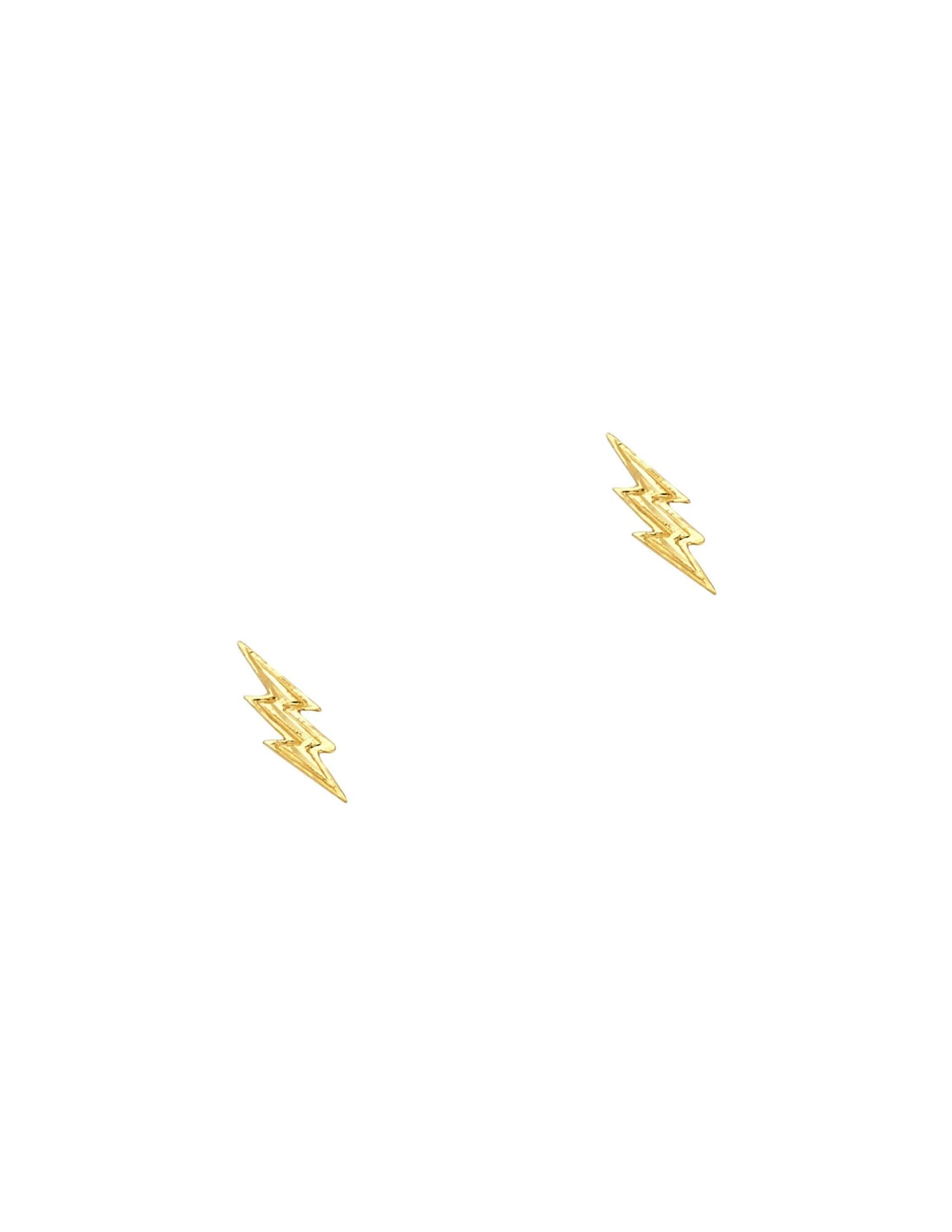 14KY SMALL THUNDER POST EARRINGS - 4