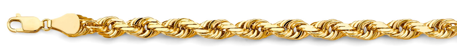 14KY SOLID ROPE CHAIN: 14KY Solid Rope Chain Material Type : 14k Gold Material Color : Yellow Avg. Weight: Avg. Weight: 38.77 Gr. Size: Length : 9 inch, Width 7.8mm Accessories: None Notice: When purchasing pre-owned goo