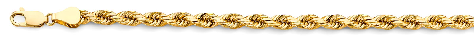 14KY SOLID ROPE CHAIN: 14KY Solid Rope Chain Material Type : 14k Gold Material Color : Yellow Avg. Weight: Avg. Weight: 29.67 Gr. Size: Length : 8.5 inch, Width 6.4mm Accessories: None Notice: When purchasing pre-owned g