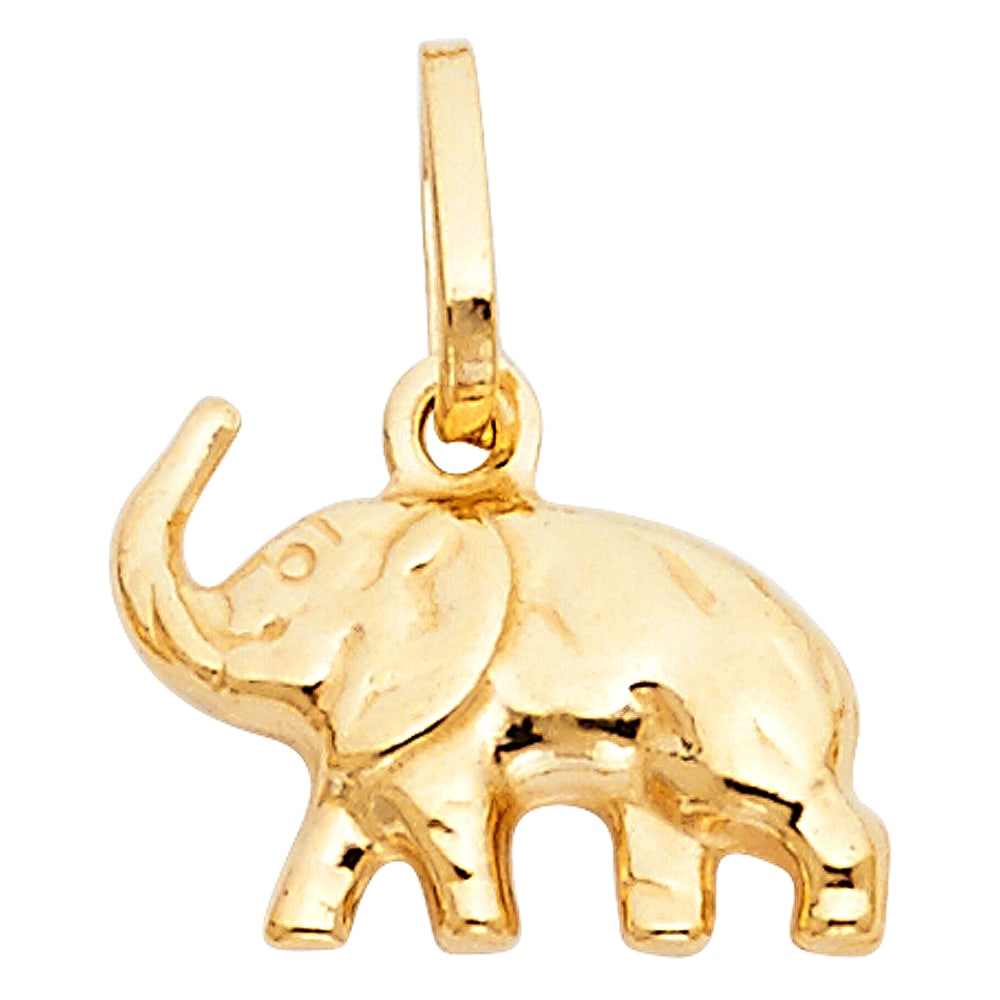 14KY HOLLOW ELEPHANT PENDANT (1 of 5)