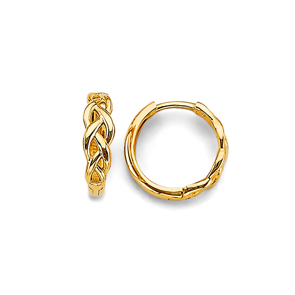14KY HUGGIES EARRINGS: 14KY Huggies Earrings Material Type : 14k Gold Material Color : Yellow Avg. Weight: Avg. Weight: 2.35 Gr. Size: Height : 15 mm, Width : 15 mm Accessories: None Notice: When purchasing pre-owned