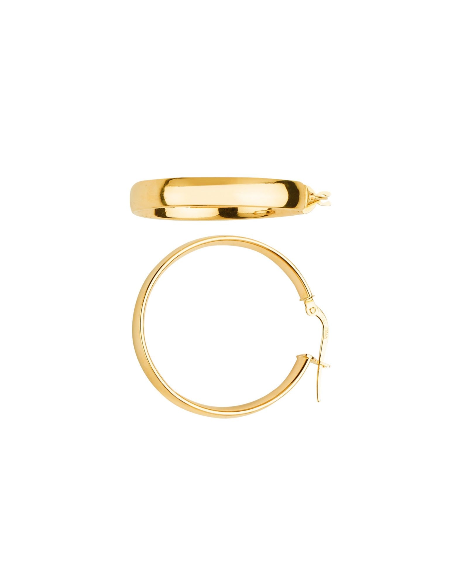 14KY BASIC HOLLOW HOOP EARRINGS - 2