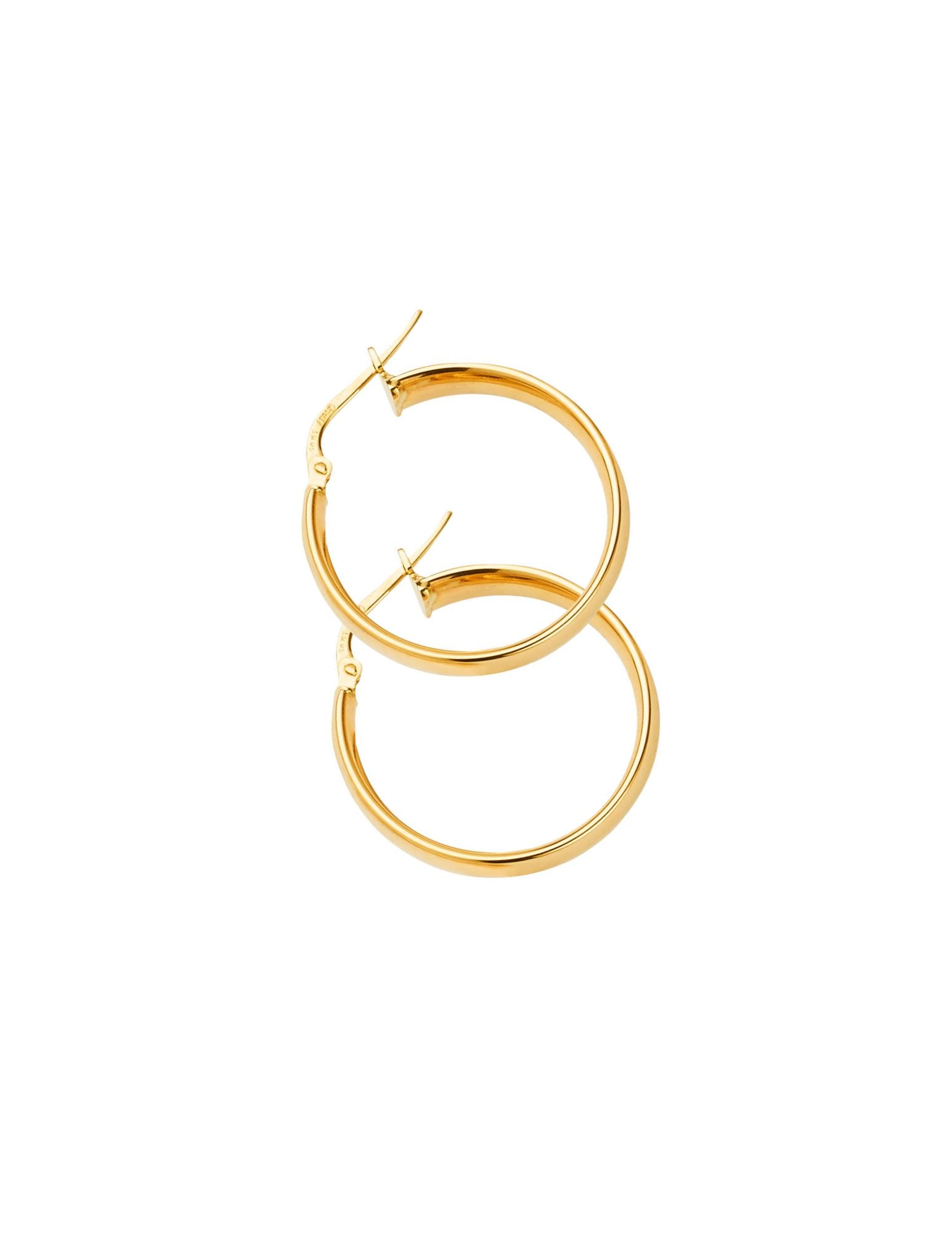 14KY BASIC HOLLOW HOOP EARRINGS - 4