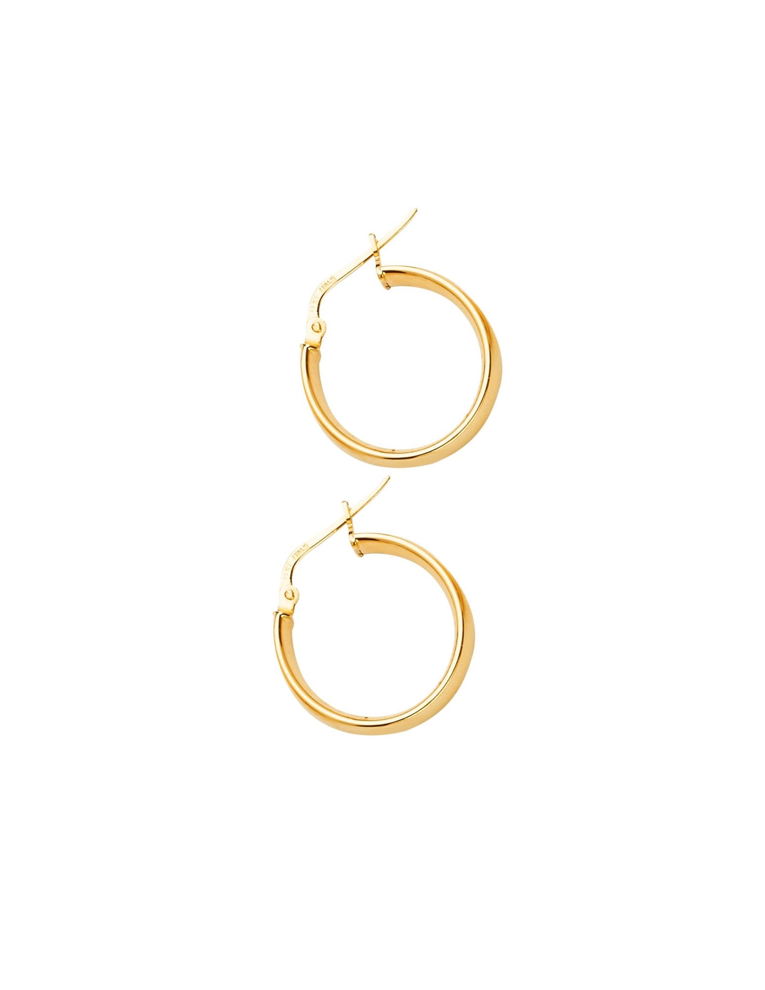 14KY BASIC HOLLOW HOOP EARRINGS - 4