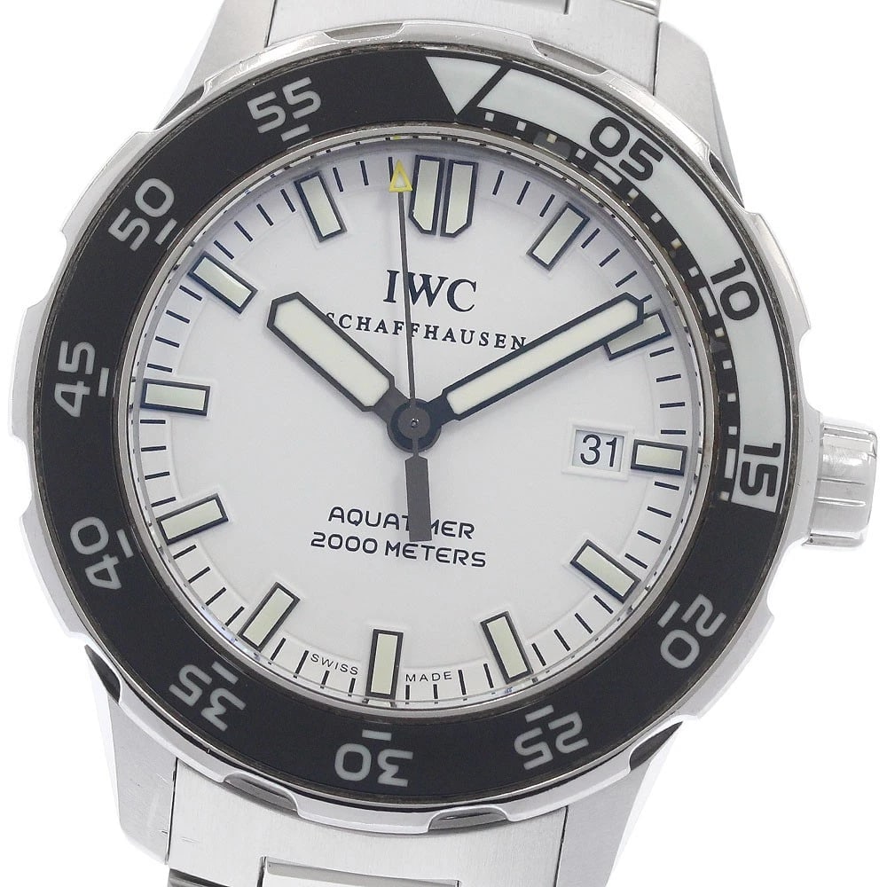 IWC SCHAFFHAUSEN AQUA TIMER DATE AUTOMATIC WATCH: IWC SCHAFFHAUSEN Aqua timer Date Automatic Watch Brand: IWC SCHAFFHAUSEN Type/Style: Wristwatch Material: Band Material Stainless Steel, Case Material Stainless Steel Color: Case Color Silver Band Col