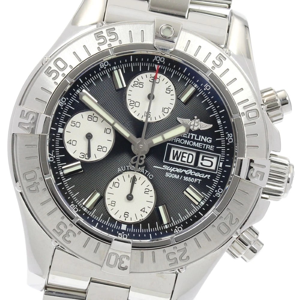 BREITLING SUPER OCEAN CHRONOGRAPH AUTOMATIC WATCH: BREITLING Super Ocean Chronograph Automatic Watch Brand: BREITLING Type/Style: Wristwatch Material: Band Material Stainless Steel, Case Material Stainless Steel Color: Case Color Silver Band Color
