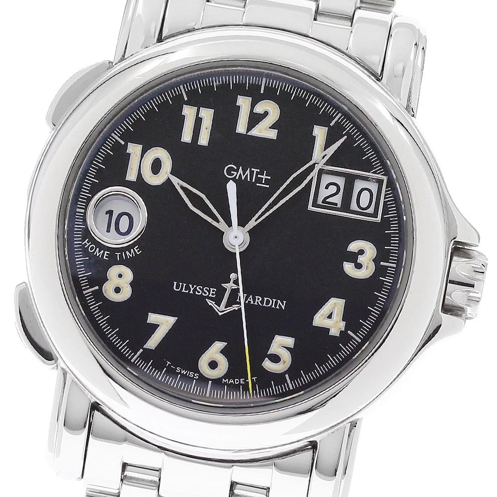 ULYSSE NARDIN DATE BLACK AUTOMATIC WATCH: Ulysse Nardin Date black Automatic Watch Brand: Ulysse Nardin Type/Style: Wristwatch Material: Band Material Stainless Steel, Case Material Stainless Steel Color: Dial Color black Band Color Silver