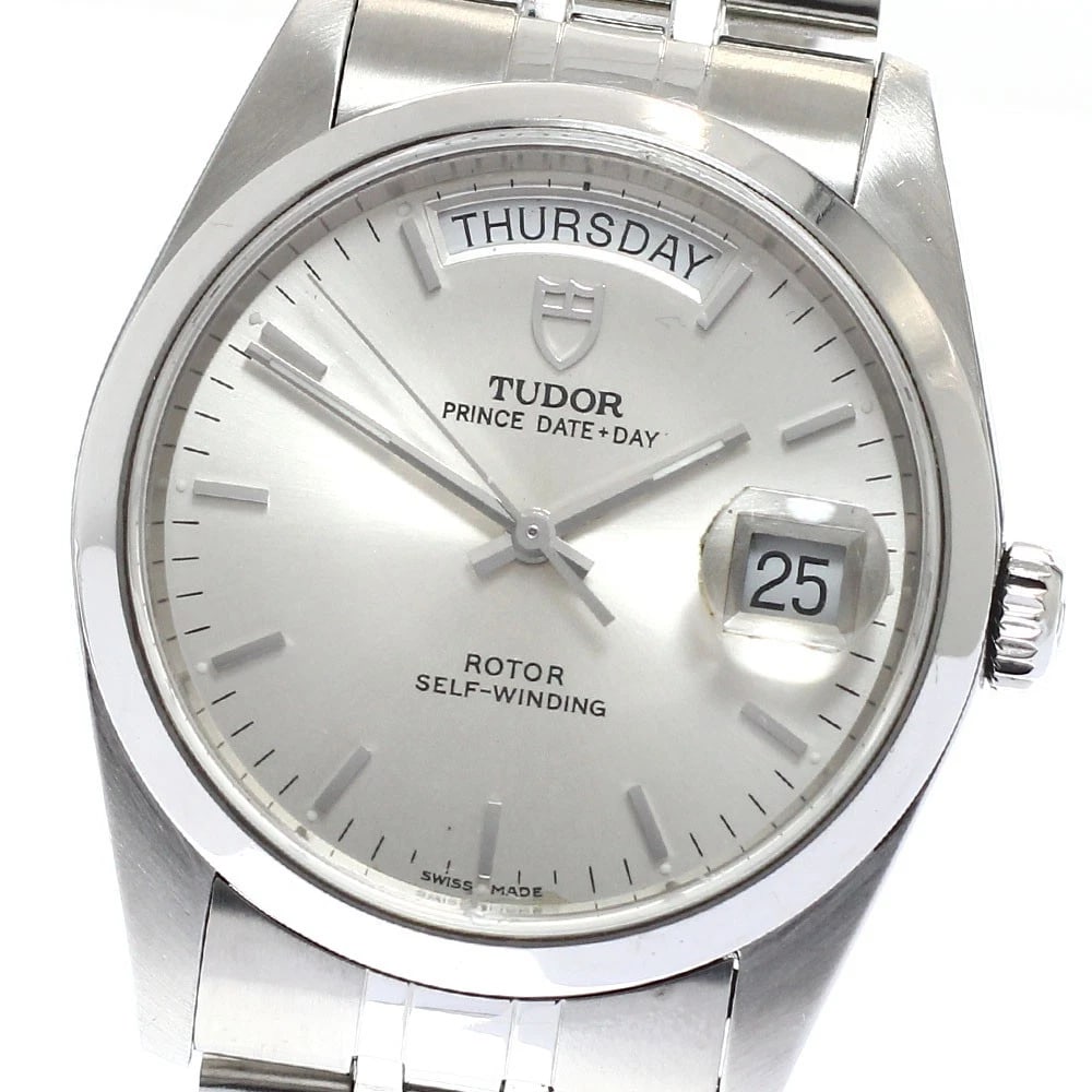 TUDOR PRINCE DATE SILVER AUTOMATIC WATCH: TUDOR Prince Date Silver Automatic Watch Brand: TUDOR Type/Style: Wristwatch Material: Band Material Stainless Steel, Case Material Stainless Steel Color: Case Color Silver Band Color Silver Dial