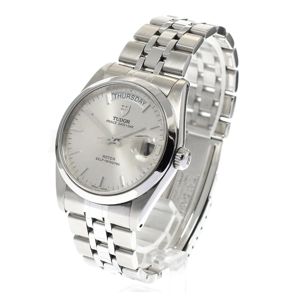 TUDOR PRINCE DATE SILVER AUTOMATIC WATCH - 2