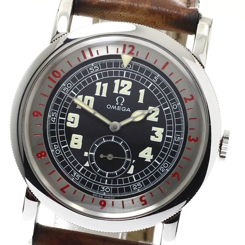 OMEGA MUSEUM COLLECTION PILOT'S WATCH: OMEGA Museum Collection Pilot's Watch Brand: OMEGA Type/Style: Wristwatch Material: Band Material leather, Case Material Stainless Steel Color: Dial Color Black / Silver Band Color Brown Case Color Si