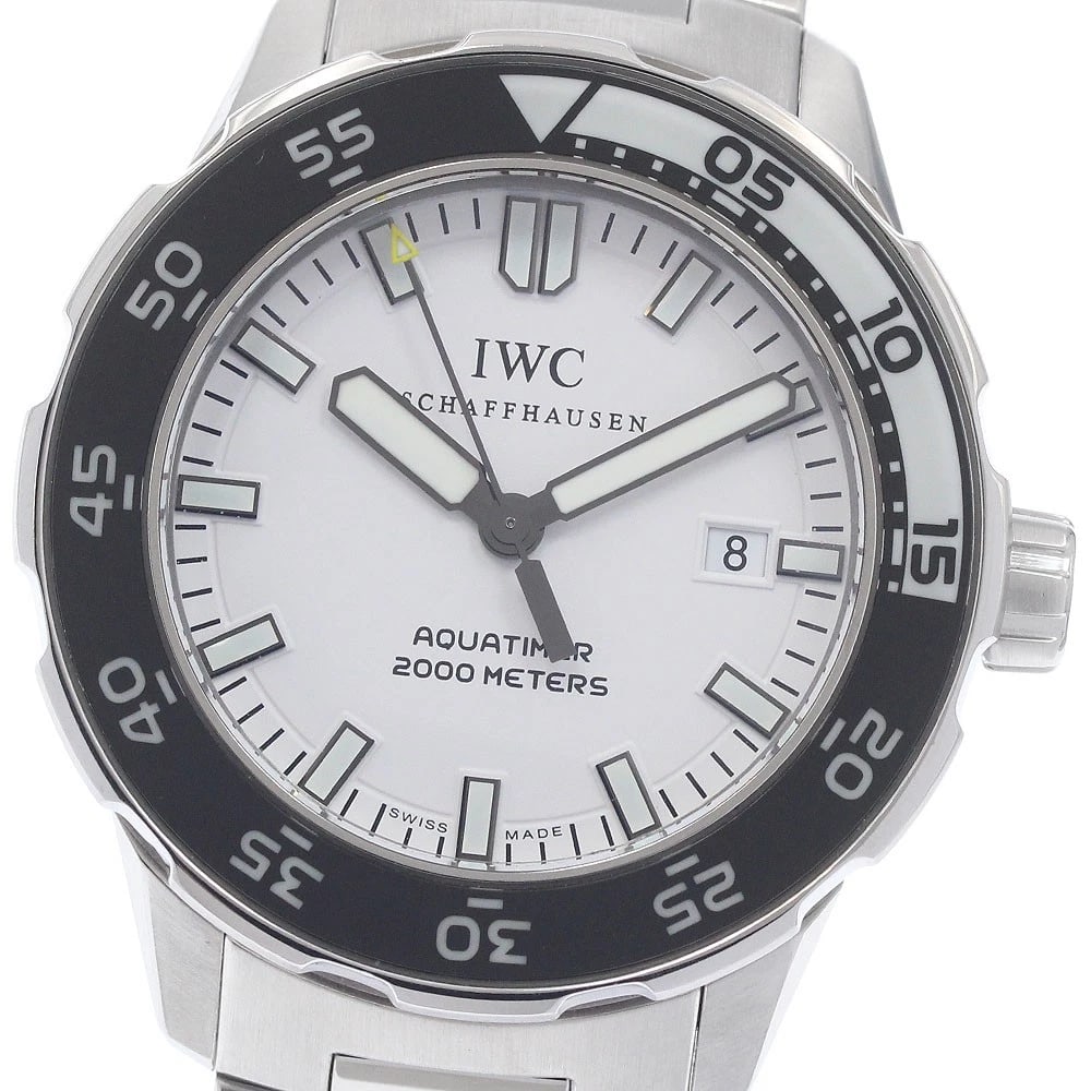 IWC SCHAFFHAUSEN AQUATIMER DATE WHITE AUTOMATIC WATCH: IWC SCHAFFHAUSEN Aquatimer Date white Automatic Watch Brand: IWC SCHAFFHAUSEN Type/Style: Wristwatch Material: Band Material Stainless Steel, Case Material Stainless Steel Color: Dial Color white