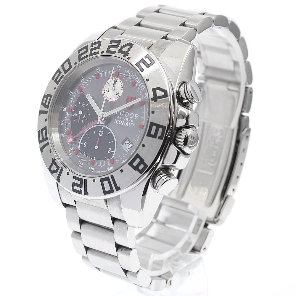 TUDOR SPORTS COLLECTION AUTOMATIC WATCH: TUDOR Sports Collection Automatic Watch Brand: TUDOR Type/Style: Wristwatch Material: Band Material Stainless Steel, Case Material Stainless Steel Color: Dial Color gray Size: Case size About 43mm