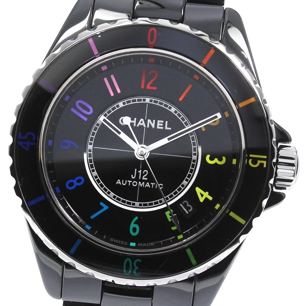 CHANEL J12 BLACK CERAMIC AUTOMATIC WATCH: CHANEL J12 Black ceramic Automatic Watch Brand: CHANEL Type/Style: Wristwatch Material: Band Material Stainless Steel / ceramic, Case Material Stainless Steel / ceramic Color: Dial Color black Size: