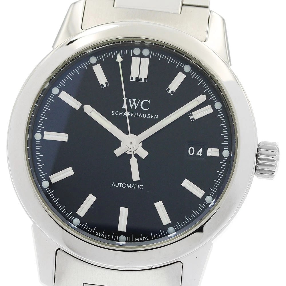 IWC SCHAFFHAUSEN INGENIEUR DATE BLACK AUTOMATIC WATCH: IWC SCHAFFHAUSEN Ingenieur Date black Automatic Watch Brand: IWC SCHAFFHAUSEN Type/Style: Wristwatch Material: Band Material Stainless Steel, Case Material Stainless Steel Color: Dial Color black Size