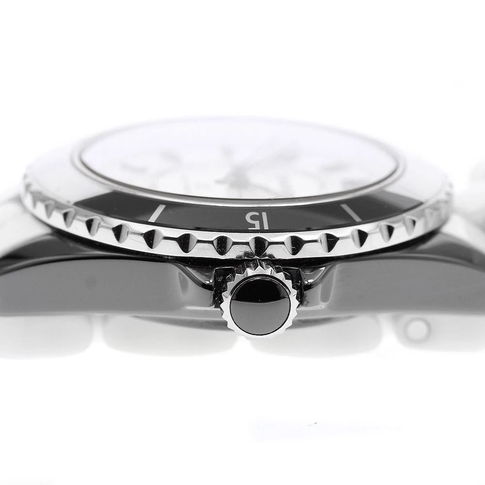 CHANEL J12 DATE WHITE BLACK AUTOMATIC WATCH - 3