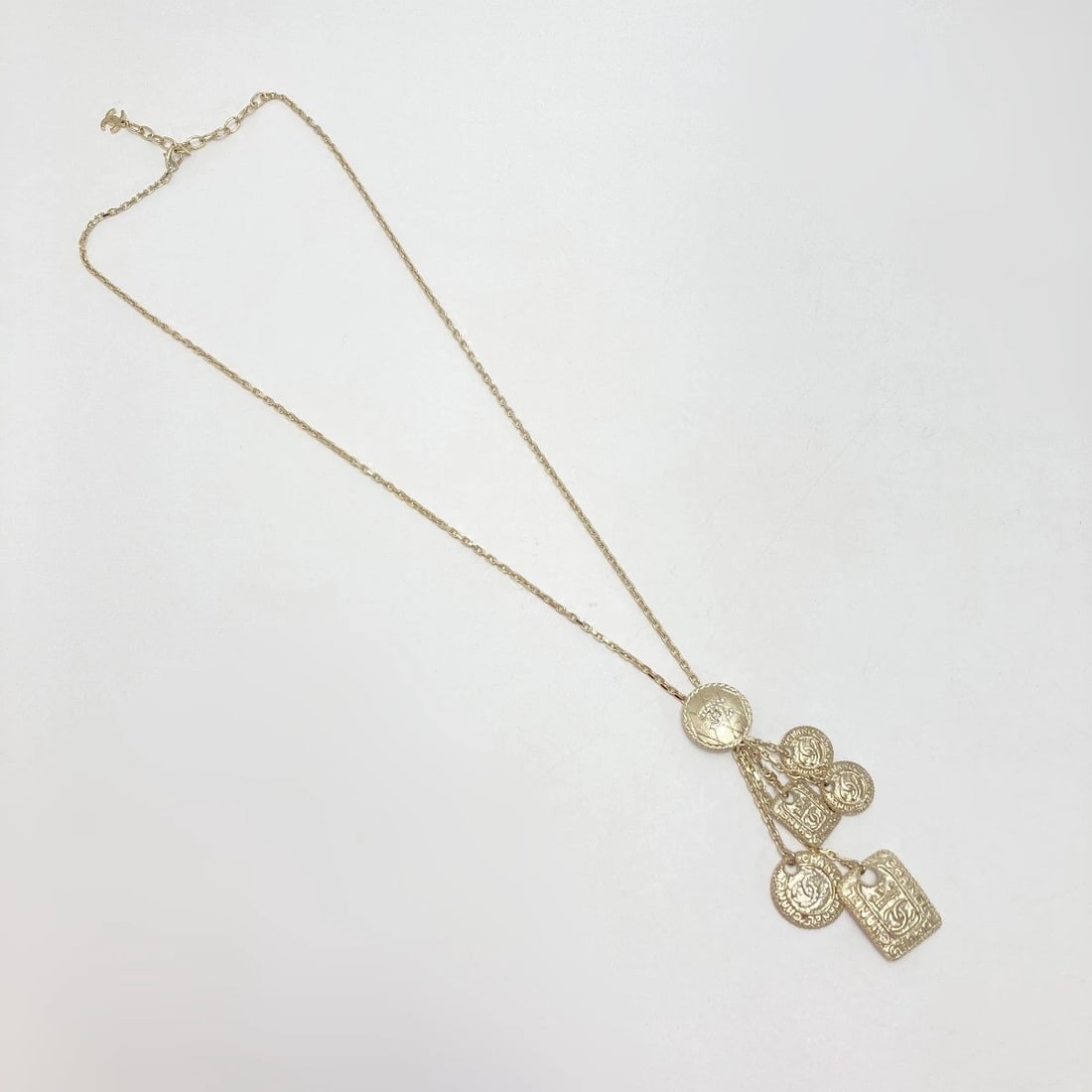CHANEL NECKLACE METIERS D'ART COLLECTION GOLD GP COCO MARK RHINESTONES (1 of 5)