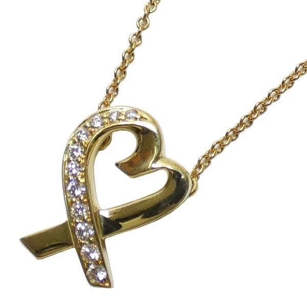 TIFFANY & CO. 750YG YELLOW GOLD LOVING HEART DIAMOND PENDANT NECKLACE: Tiffany & Co. 750YG Yellow Gold Loving Heart Diamond Pendant Necklace Brand: Tiffany & Co. Type/Style: Necklaces Material: 750YG (18K Yellow Gold), Color: YELLOW GOLD Size: Top approx. 1 x 1.5 cm, Cha