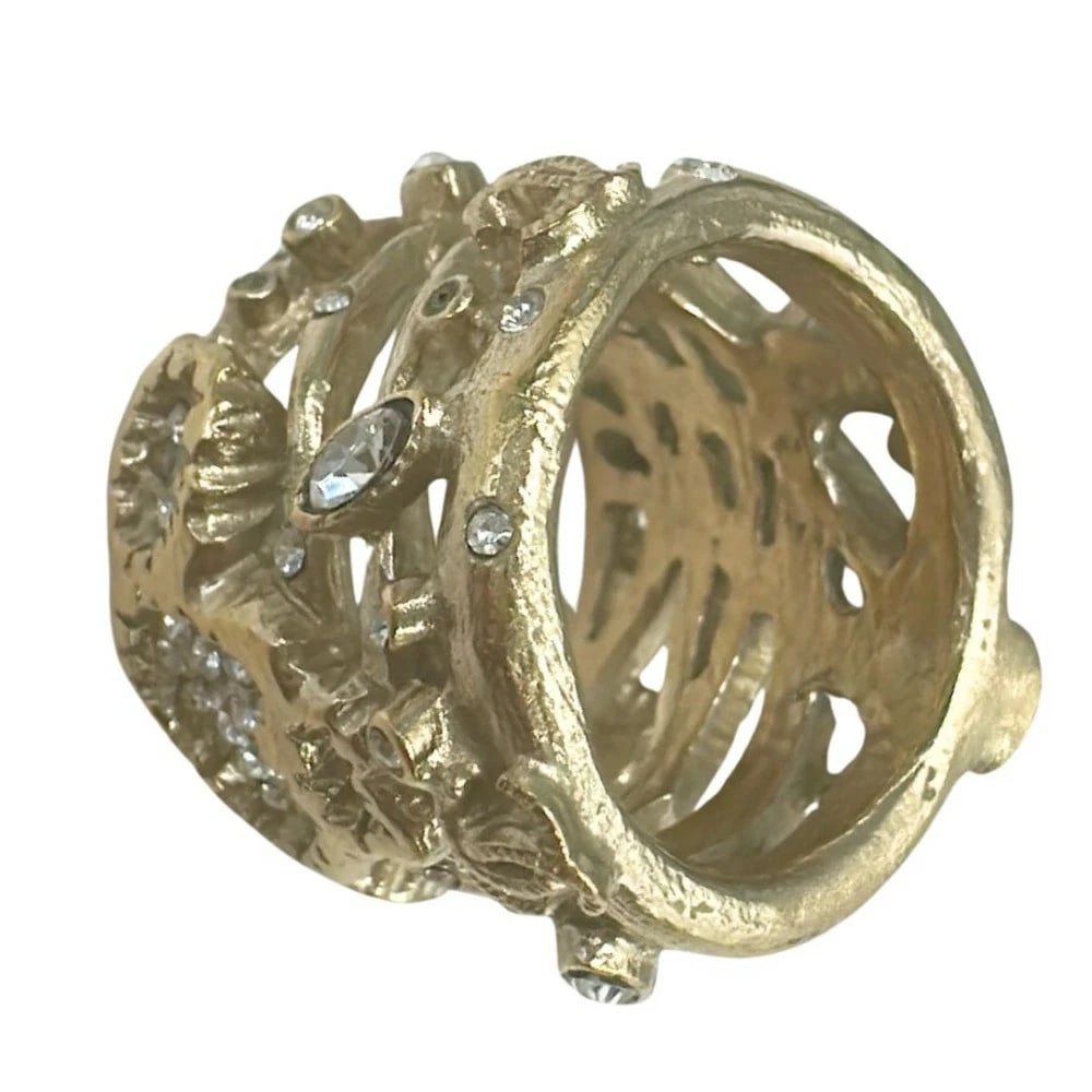 CHANEL RHINESTONE RING - 2