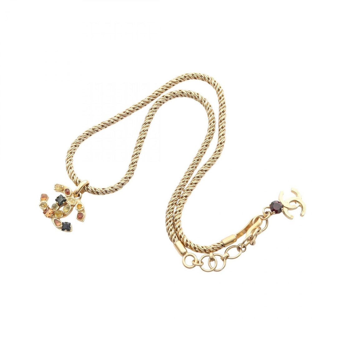CHANEL NECKLACES & PENDANTS COCO MARK GRIPOIX GP GOLD RHINESTONE (1 of 4)