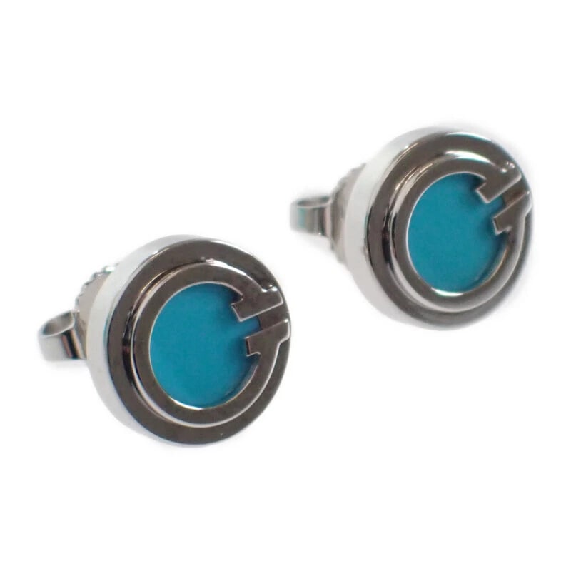 TIFFANY & CO. TIFFANY T TURQUOISE CIRCLE EARRINGS K18WG: Tiffany & Co. Tiffany T Turquoise Circle Earrings K18WG Brand: Tiffany & Co. Type/Style: Pierced earrings Material: 18k white gold / turquoise, Color: White Gold Size: Motif: approx. 9.6mm in diameter