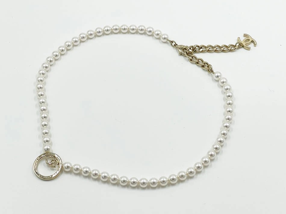 CHANEL NECKLACE PEARL METAL GOLD WHITE: CHANEL Necklace Pearl Metal Gold White Brand: CHANEL Type/Style: Necklace Material: None, Color: Gold Size: Neck circumference: Approximately 50cm to 58cm Accessories: None Accessories Not