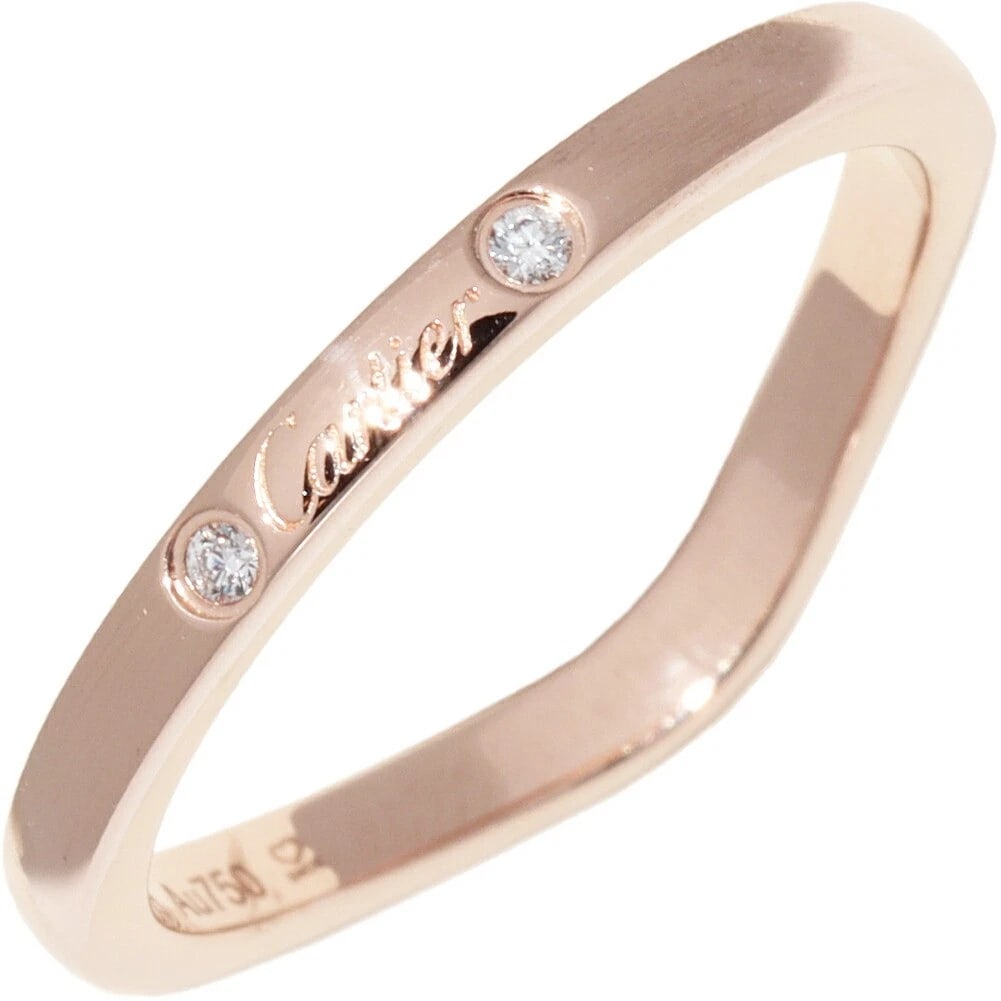 CARTIER BALLERINA CURVE WEDDING RING: Cartier Ballerina Curve Wedding Ring Brand: Cartier Type/Style: Ring Material: 18K Pink Gold (Au750), Main Stone/Creation Natural Color: Pink Gold Size: US 5.75 Accessories: None Accessori