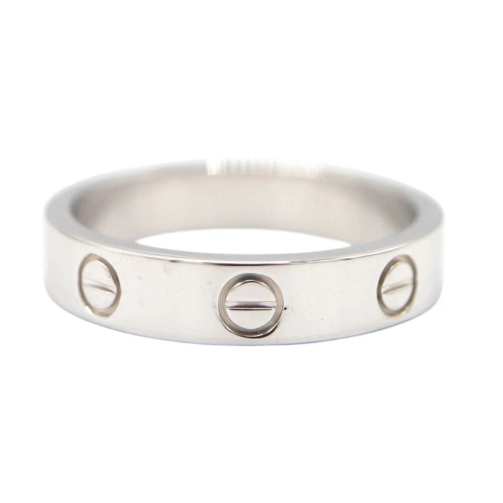 CARTIER MINI LOVE RING K18WG WHITE GOLD DIAMOND: Cartier Mini Love Ring K18WG White Gold Diamond Brand: Cartier Type/Style: Ring Material: K18WG / White Gold / Diamond, Color: White Gold Size: US6.25 Accessories: None Accessories Notice: