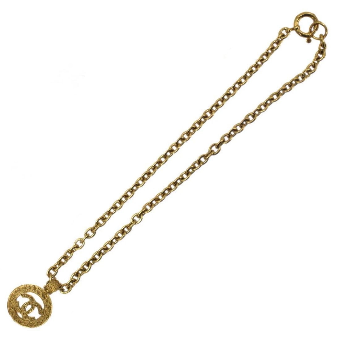 CHANEL NECKLACE GOLD CHAIN: CHANEL Necklace Gold Chain Brand: CHANEL Type/Style: Necklace Material: None, Color: gold Size: Neck circumference: approx. 65 cm Chain width: approx. 0.8 cm Top: W4 x H4 (cm) Accessories: None