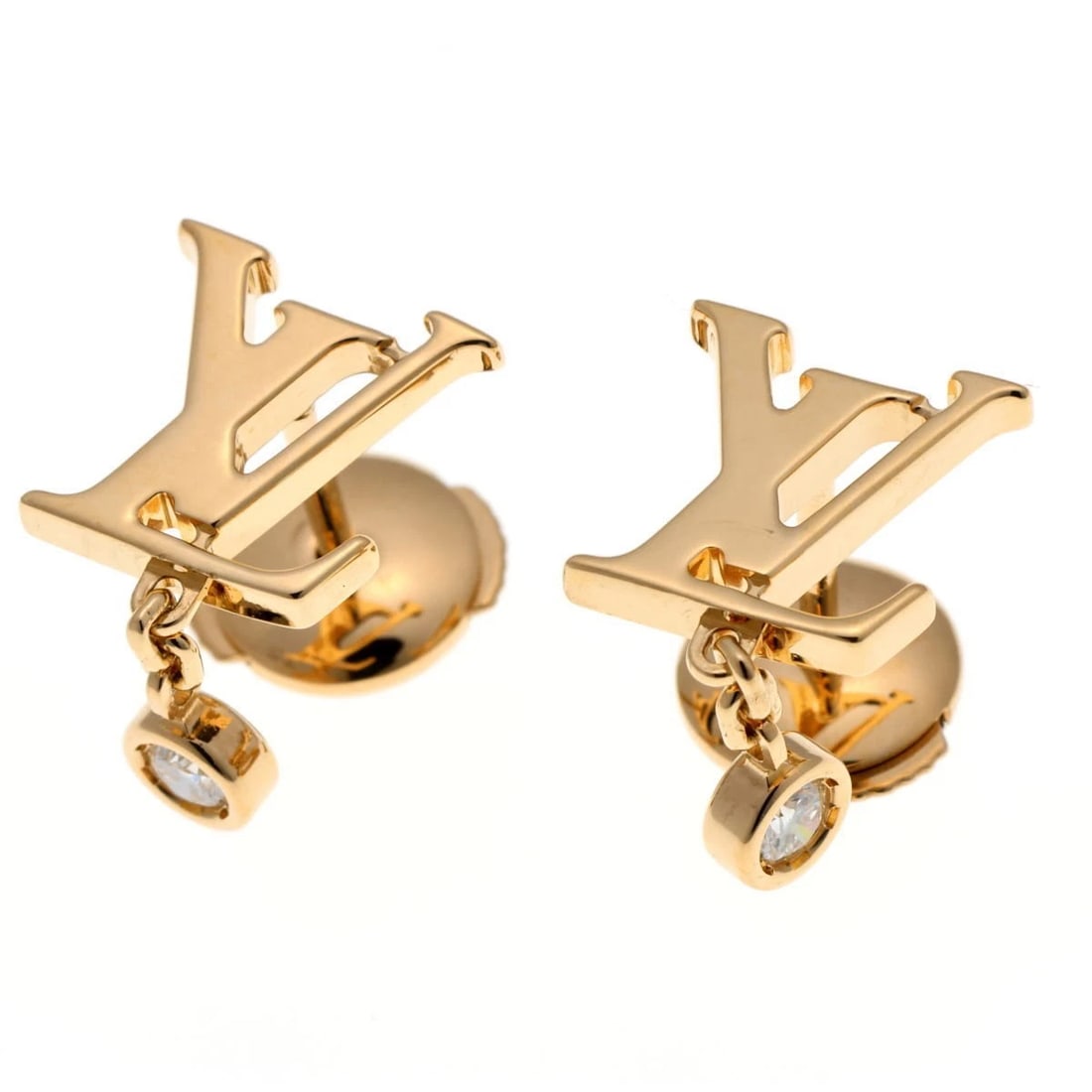 VUITTON IDYLLE BLOSSOM EARRINGS DIAMOND: Vuitton Idylle Blossom earrings Diamond Brand: LOUIS VUITTON Type/Style: Earring Material: 750YG, Main Stone/Creation Natural Color: Yellow Gold Size: Dimensions Motif Width: W8mm x H16mm. Accesso