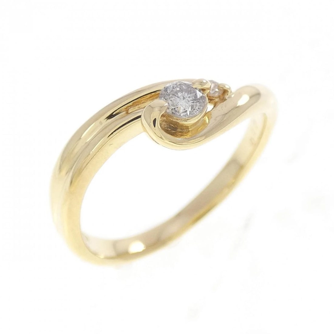 K18YG DIAMOND RING: K18YG Diamond Ring Brand: Unbranded Type/Style: Diamond Ring Material: 18K Yellow Gold, Color: Yellow Gold Size: US 4 Accessories: None Accessories Notice: When purchasing pre-owned goods, please