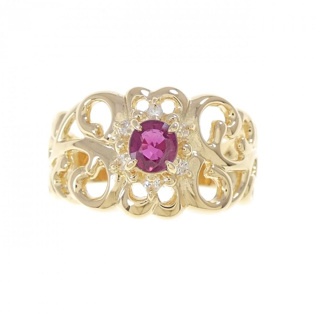 18K YELLOW GOLD RUBY RING - 2