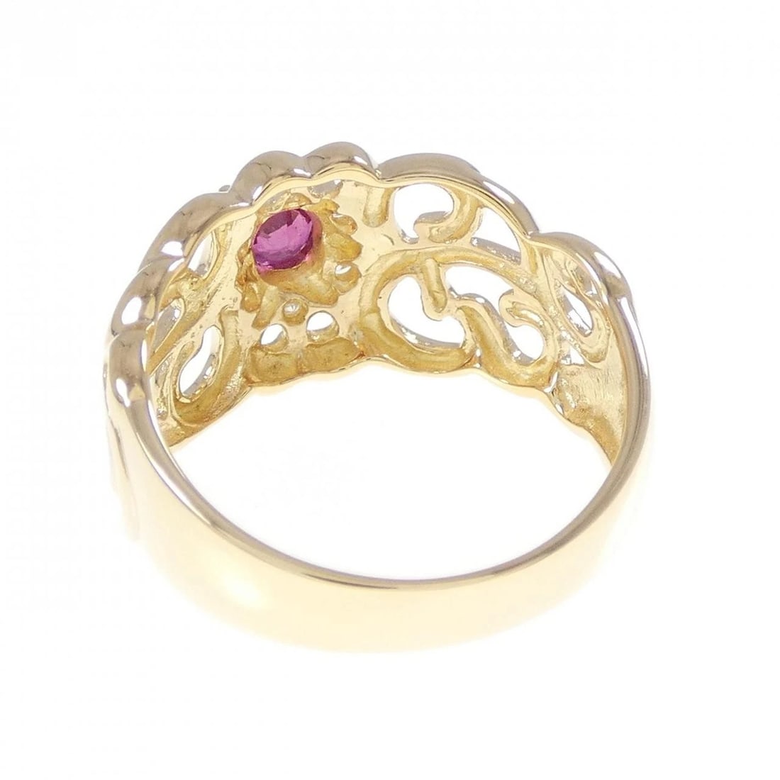 18K YELLOW GOLD RUBY RING - 3
