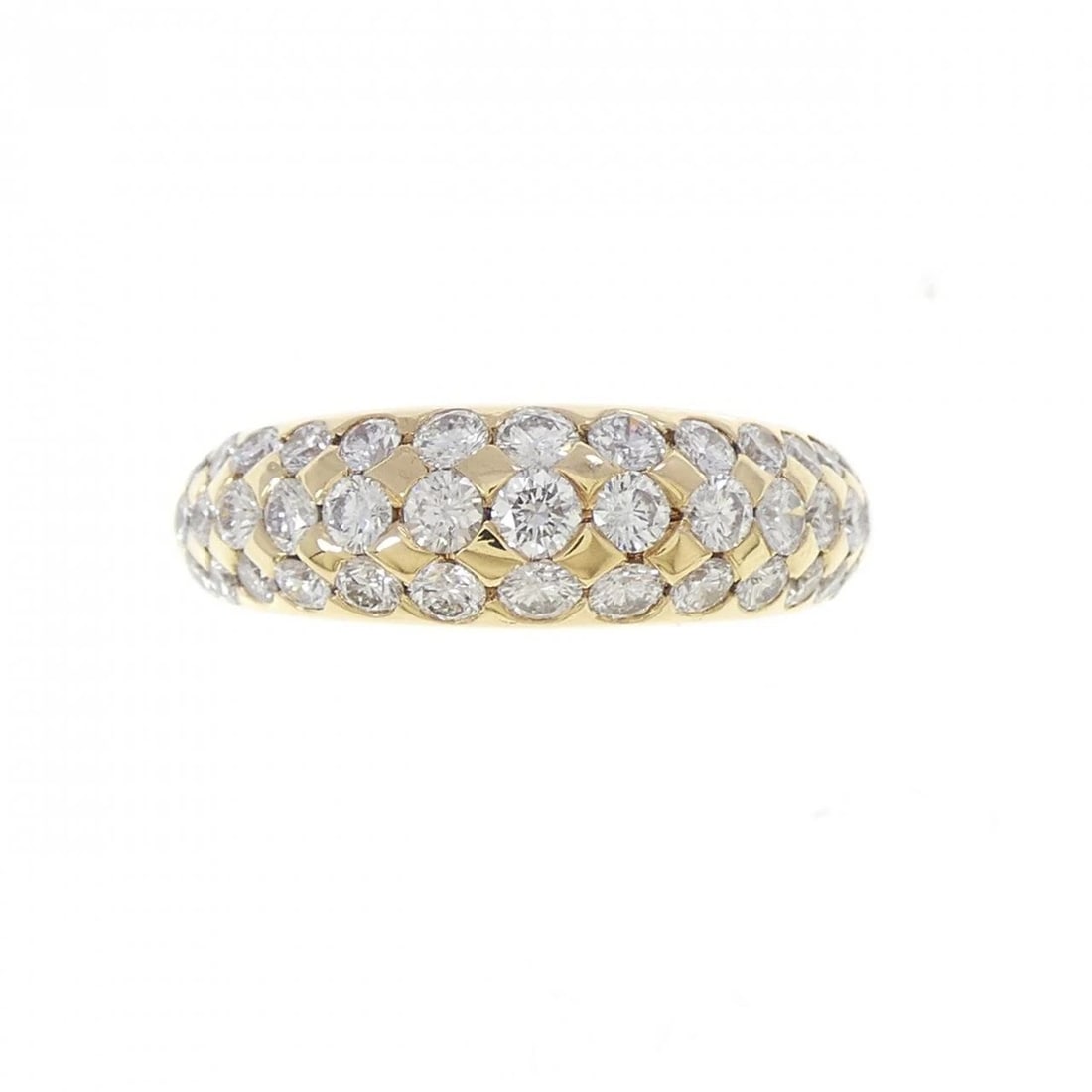 K18YG DIAMOND RING: K18YG Diamond Ring Brand: Unbranded Type/Style: Diamond Ring Material: K18YG, Main Stone/Creation Natural Color: Yellow Gold Size: US 5 Accessories: None Accessories Notice: When purchasing pre-owned