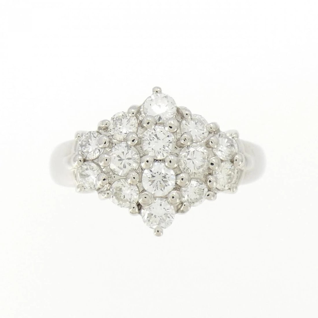 PT DIAMOND RING: PT Diamond Ring Brand: Unbranded Type/Style: Diamond Ring Material: Platinum, Color: Platinum Size: US 5 3/4 Accessories: None Accessories Notice: When purchasing pre-owned goods, please refer to the