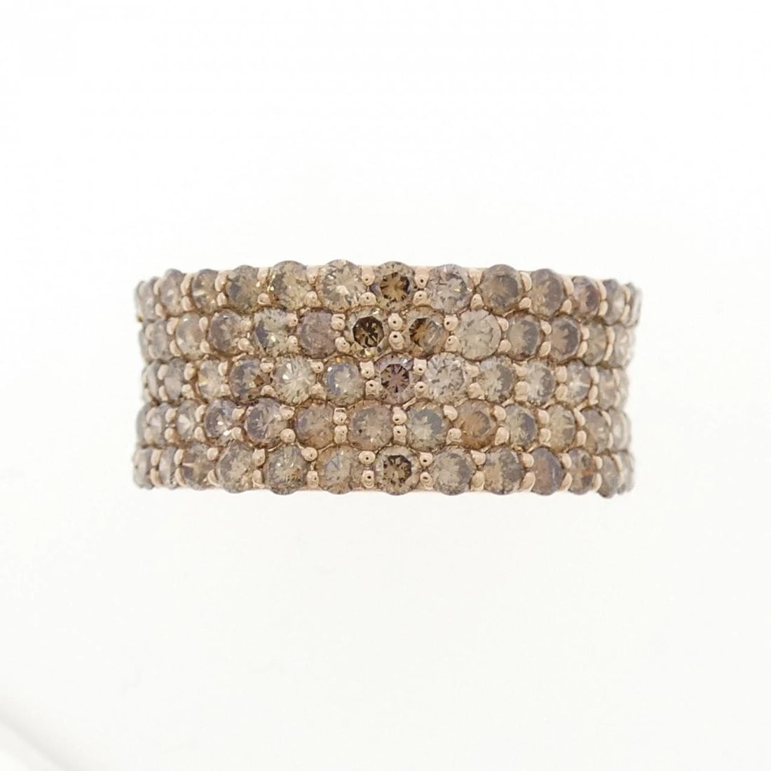 K18PG PAVE DIAMOND RING: K18PG Pave Diamond Ring Brand: Unbranded Type/Style: Diamond Ring Material: K18PG, Color: Pink Gold Size: US 5 1/2 Accessories: None Accessories Notice: When purchasing pre-owned goods, please refer