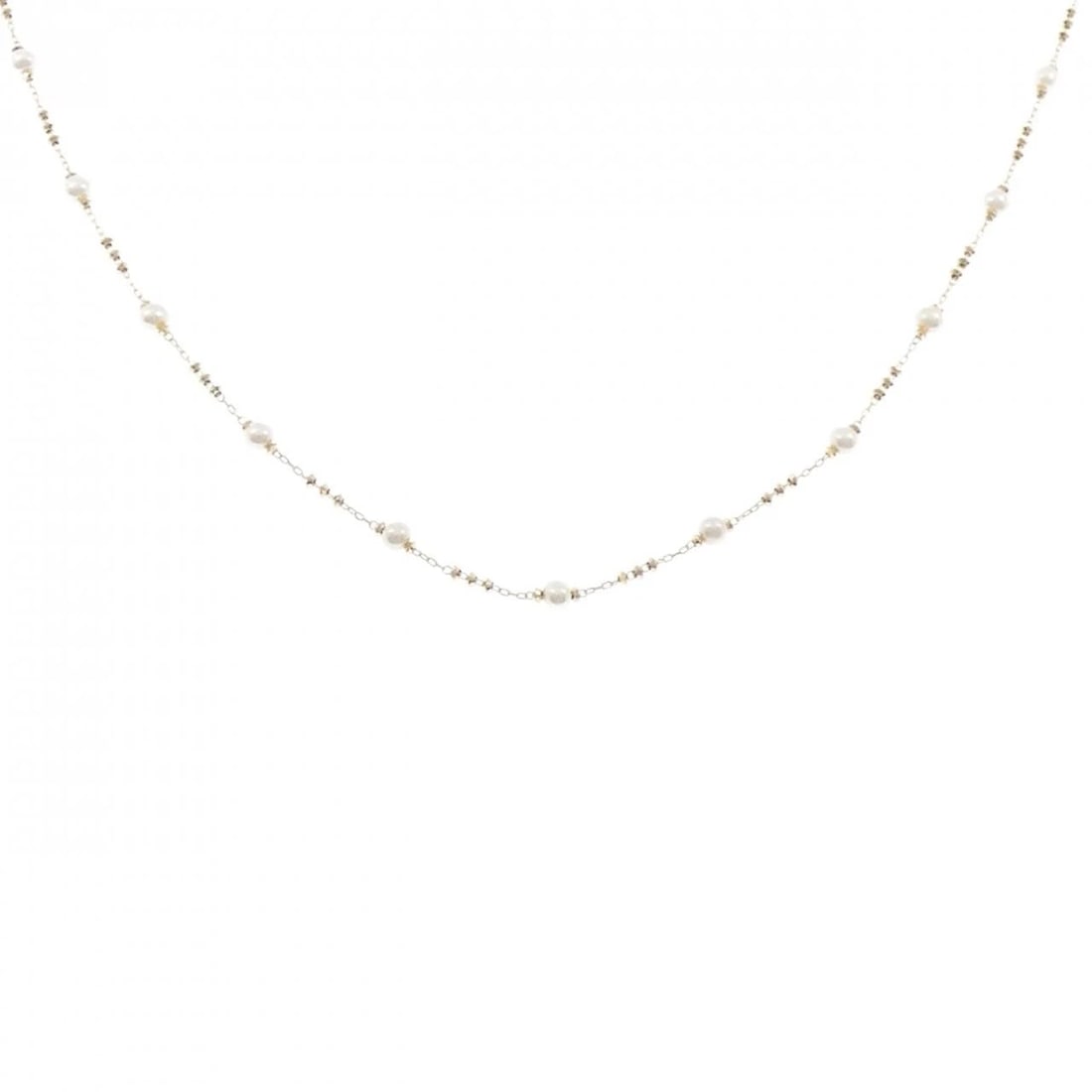 K18YG FRESHWATER PEARL NECKLACE: K18YG Freshwater Pearl Necklace Brand: Unbranded Type/Style: Freshwater Pearl Necklace Material: K18YG, Main Stone/Creation Freshwater Pearl Color: Yellow Gold Size: 80cm Actual Size Motif maximum