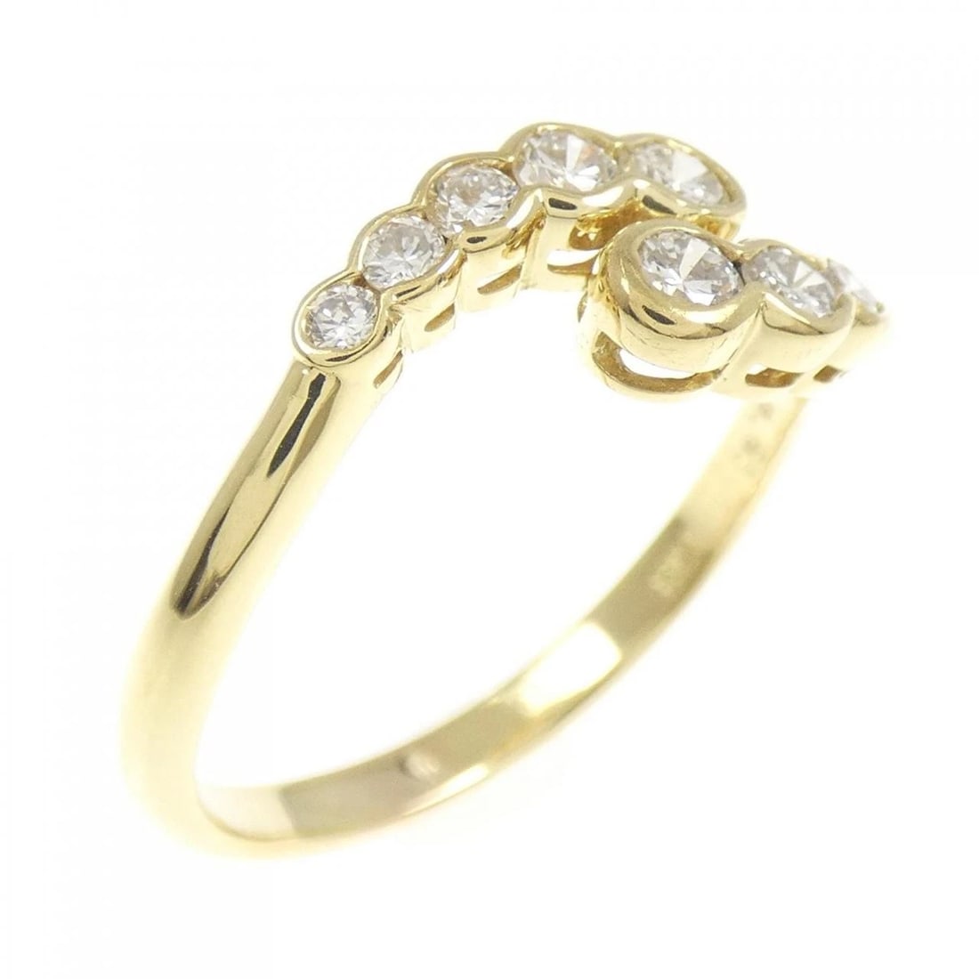 K18YG DIAMOND RING: K18YG Diamond Ring Brand: Unbranded Type/Style: Diamond Ring Material: 18K Yellow Gold, Main Stone/Creation Natural Color: Yellow Gold Size: US 7 3/4 Accessories: None Accessories Notice: When