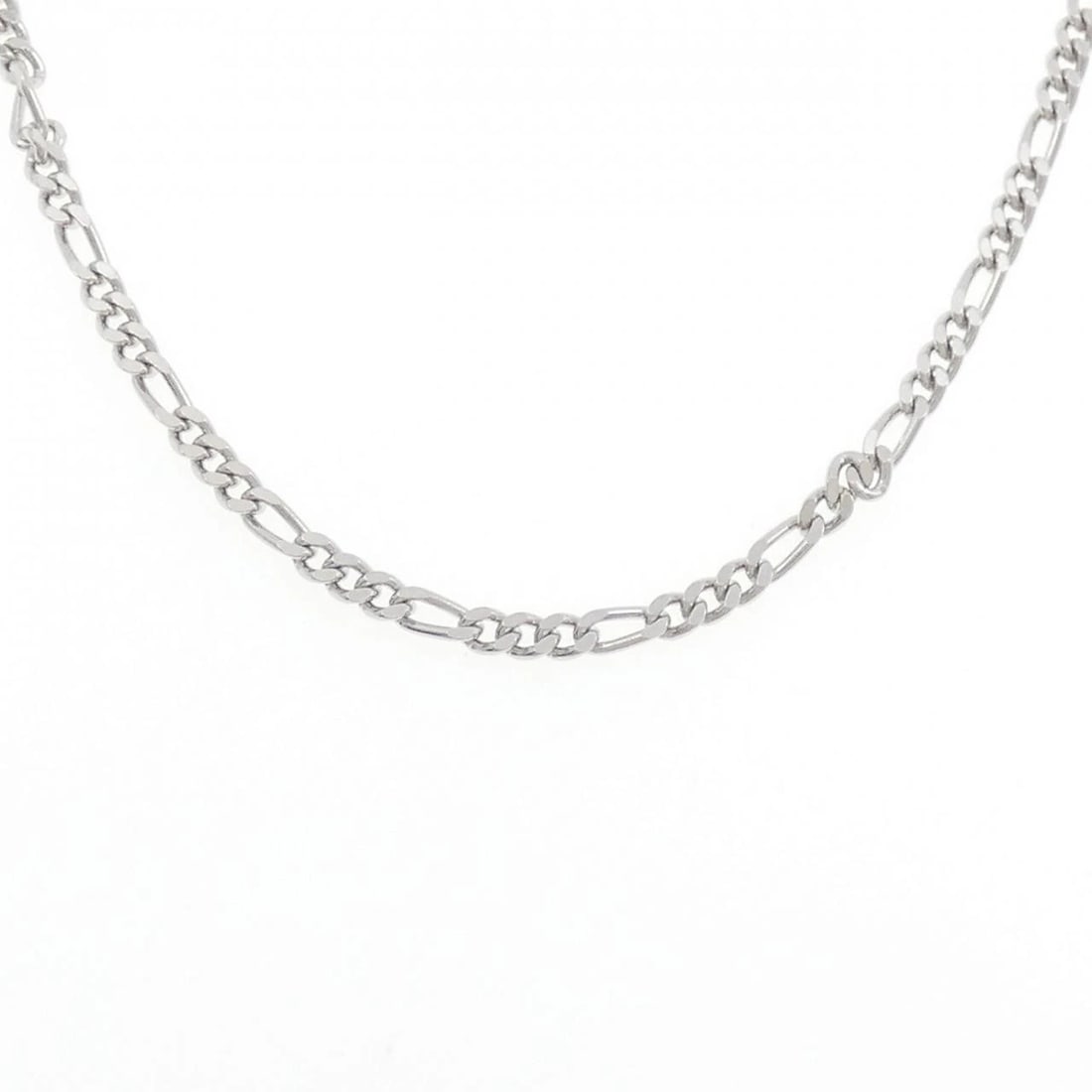 PT850 NECKLACE: PT850 Necklace Brand: Unbranded Type/Style: Necklace Material: Platinum850, Color: Silver Size: 40cmActual Size Chain maximum width approx.: 2.6mm Accessories: None Accessories Notice: When