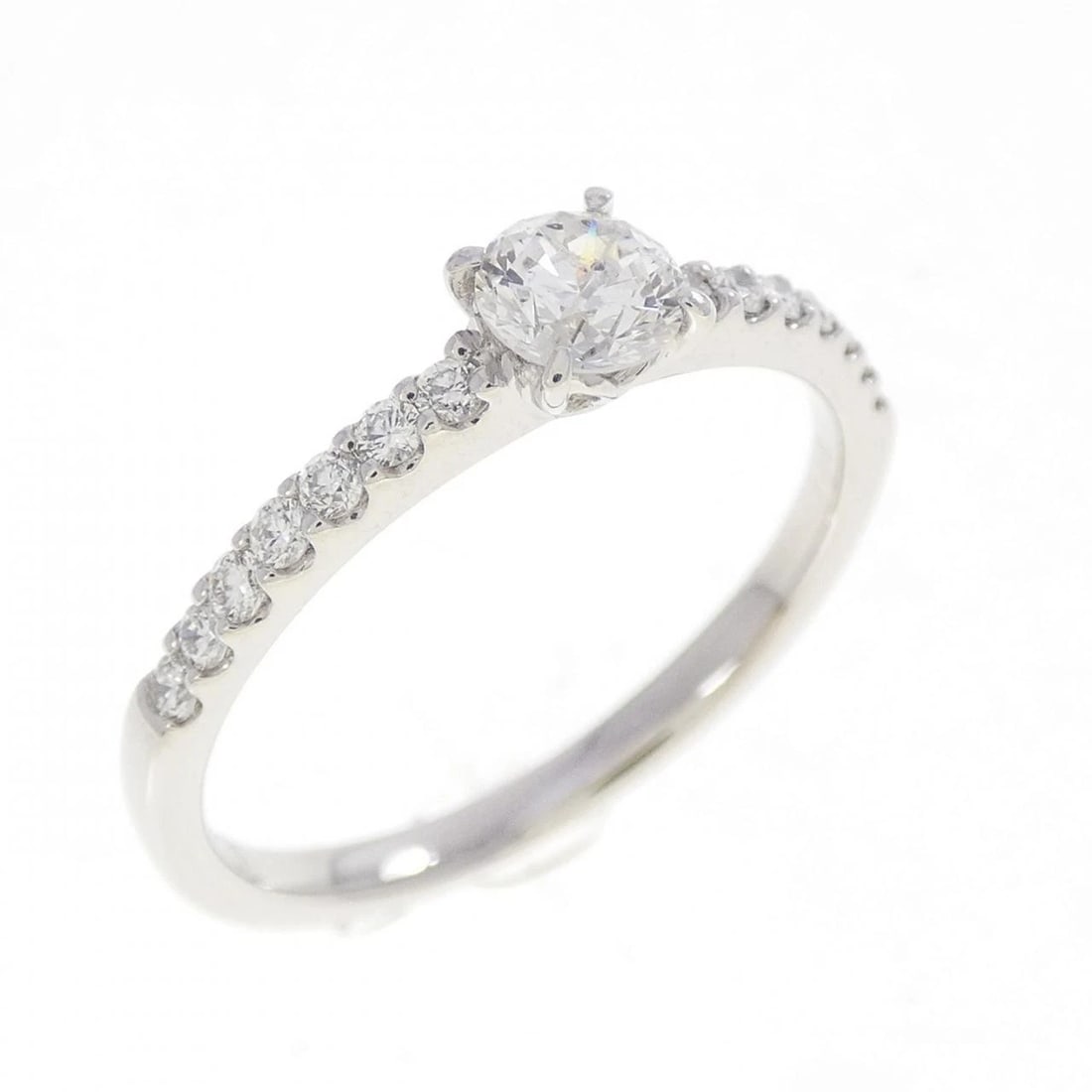 PT900 DIAMOND RING: PT900 Diamond Ring Brand: Unbranded Type/Style: Diamond Ring Material: PT900, Main Stone/Creation Natural Color: silver Size: US 7 Accessories: None Accessories Notice: When purchasing pre-owned