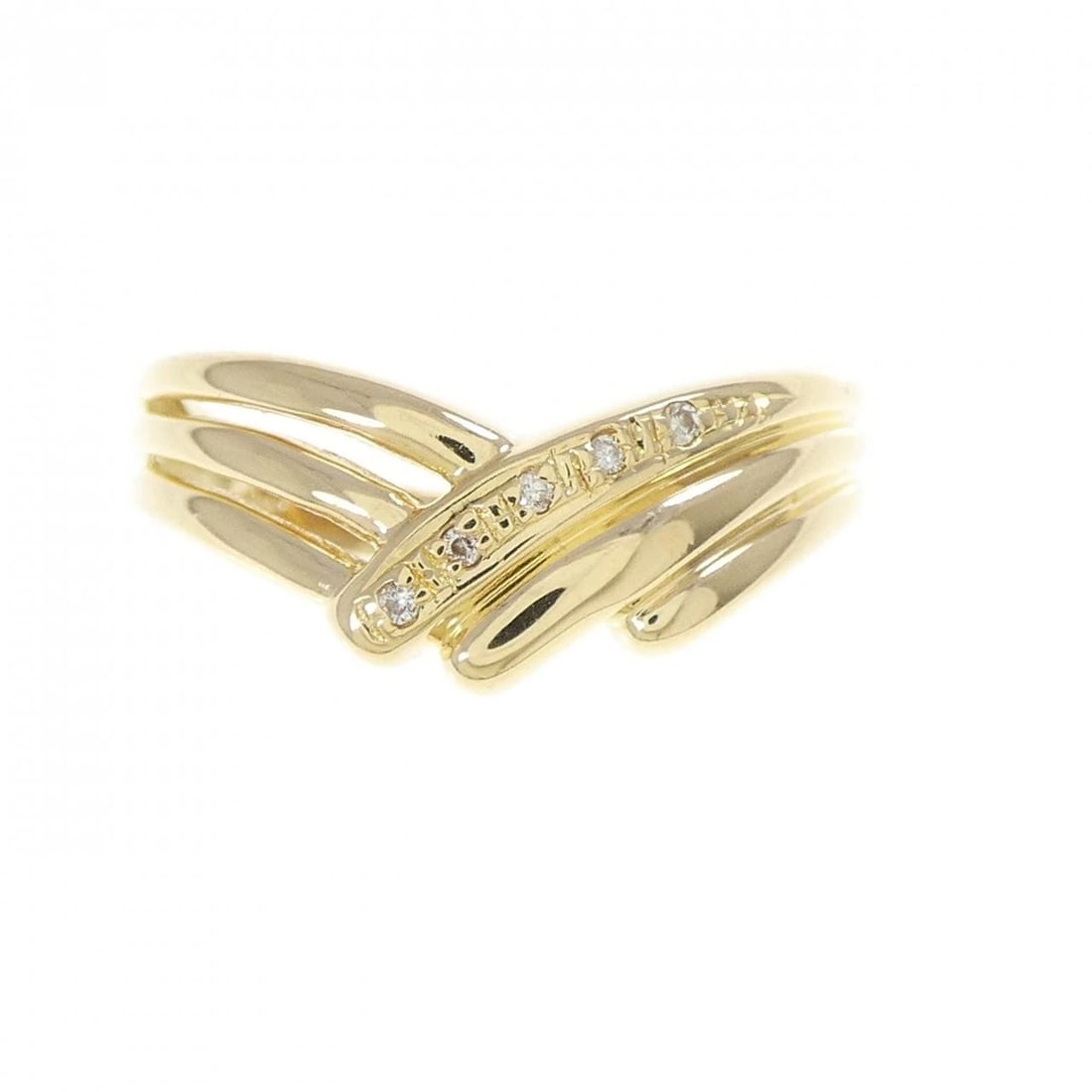 K18YG DIAMOND RING: K18YG Diamond Ring Brand: Unbranded Type/Style: Diamond Ring Material: K18 yellow gold, Main Stone/Creation Natural Color: Yellow Gold Size: US 5 3/4 Accessories: None Accessories Notice: When