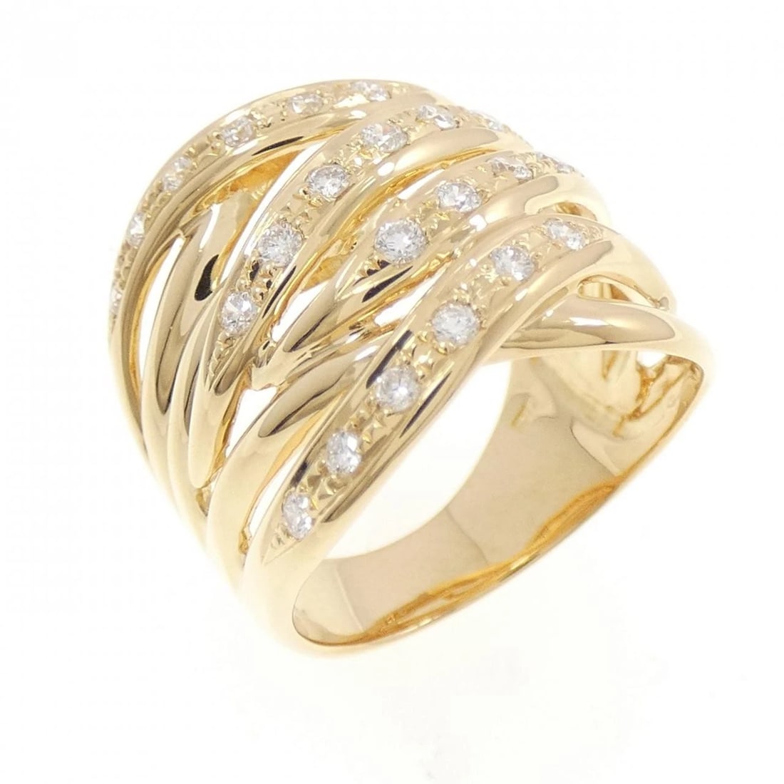 K18YG DIAMOND RING: K18YG Diamond Ring Brand: Unbranded Type/Style: Diamond Ring Material: K18YG, Main Stone/Creation Natural Color: Yellow Gold Size: US 6 Accessories: None Accessories Notice: When purchasing pre-owned