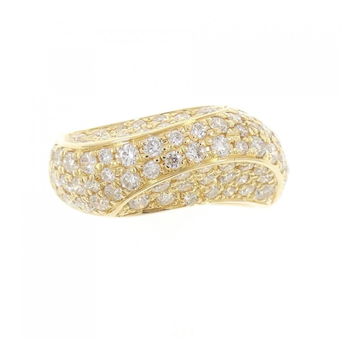 K18YG DIAMOND RING: K18YG Diamond Ring Brand: Unbranded Type/Style: Diamond Ring Material: K18YG, Color: Yellow Gold Size: US 6 1/4 Accessories: None Accessories Notice: When purchasing pre-owned goods, please refer to