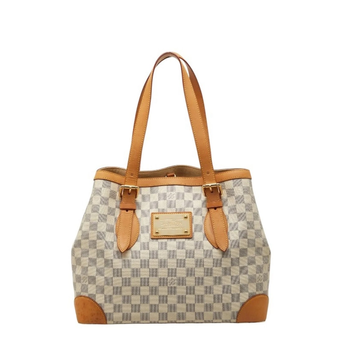 LOUIS VUITTON DAMIER AZUR HAMPSTEAD MM TOTE BAG SHOULDER: Louis Vuitton Damier Azur Hampstead MM Tote Bag Shoulder Brand: Louis Vuitton Type/Style: Shoulder bag, Tote bag Material: PVC,Leather Color: White Size: (HxWxD)28.5cm x 35cm x 17cm / 11.22'' x 13.77'