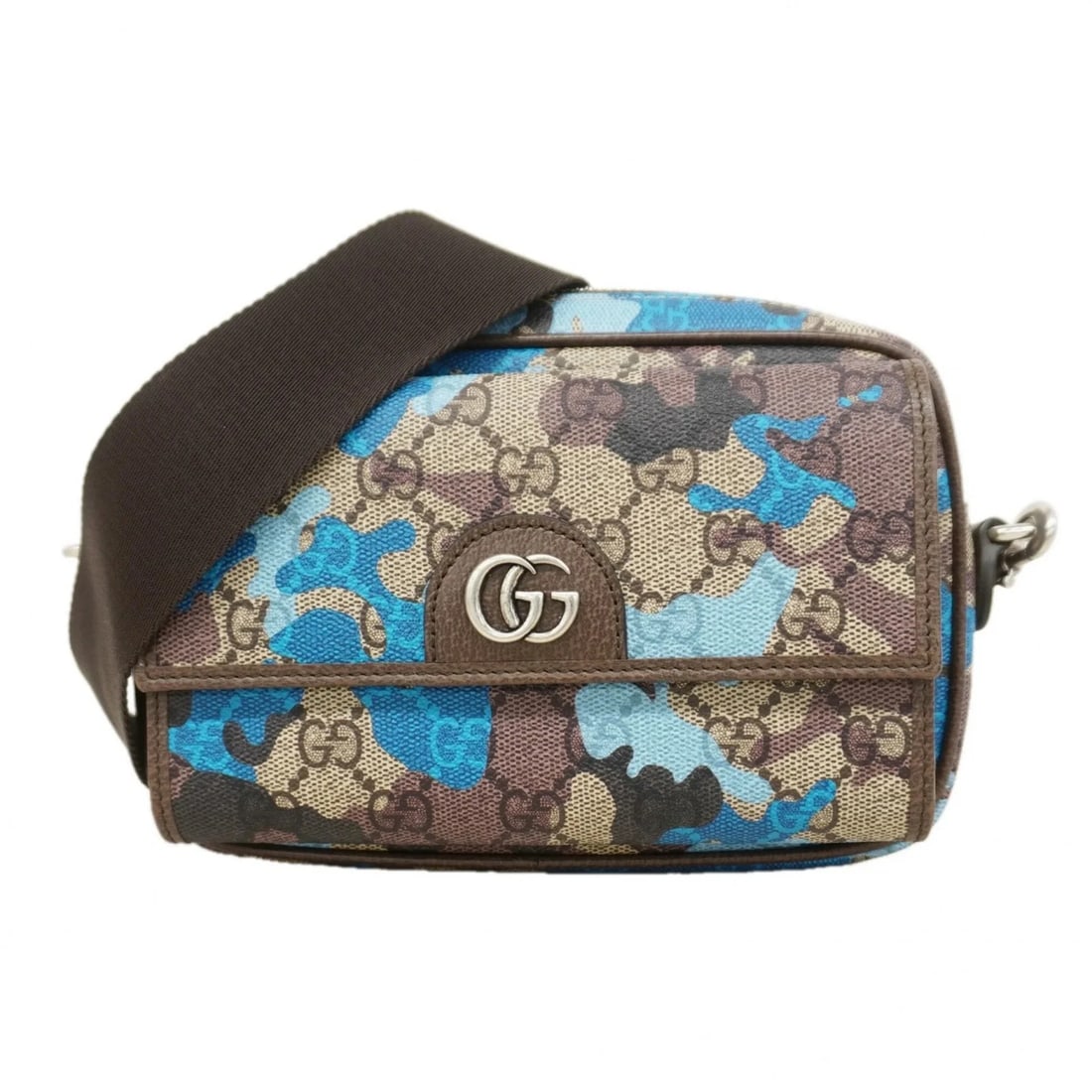 GUCCI GG SUPREME SHOULDER BAG BROWN BLUE: Gucci GG Supreme Shoulder Bag Brown Blue Brand: Gucci Type/Style: Shoulder bag Material: PVC Color: Blue,Brown Size: (HxWxD)12cm x 19.5cm x 7cm / 4.72'' x 7.67'' x 2.75'' Accessories: None
